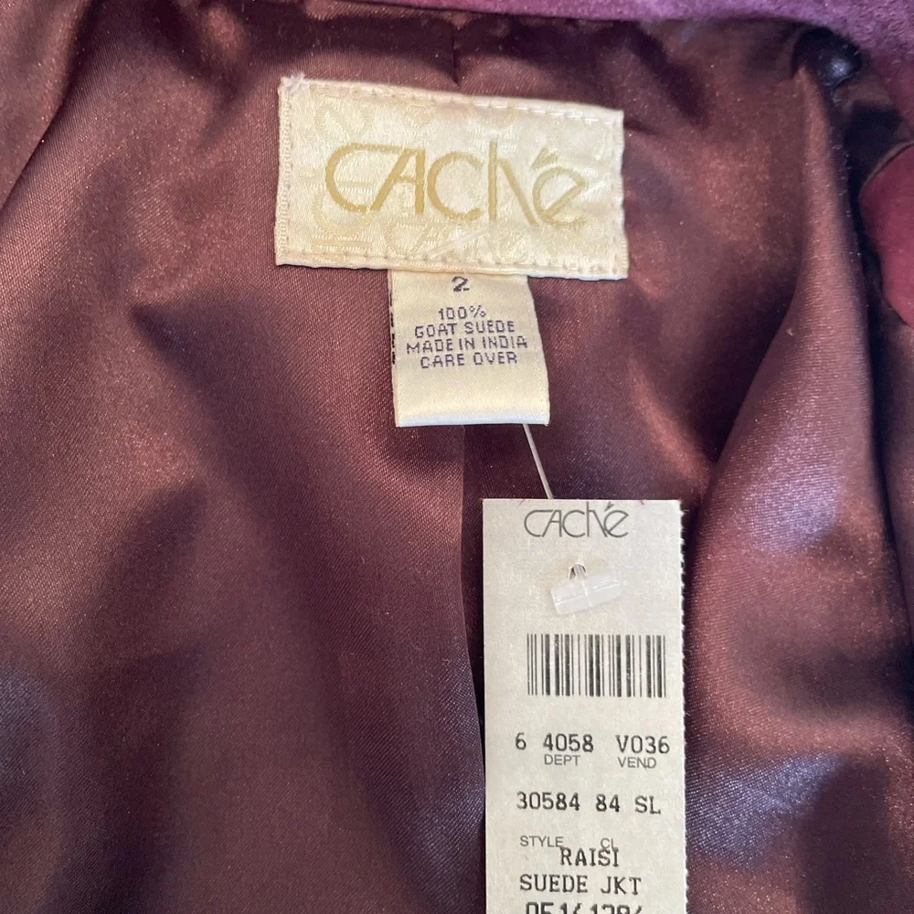 NWT Cache Rasin-Colored Suede Jacket - Picture 10 of 12